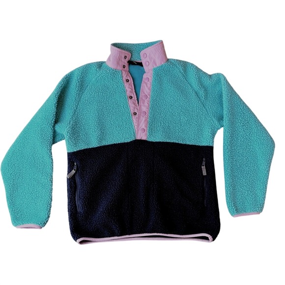Southern Marsh Beckett Snap Fleece Retro Pullover Sweatshirt Size S Color Block - Picture 3 of 3